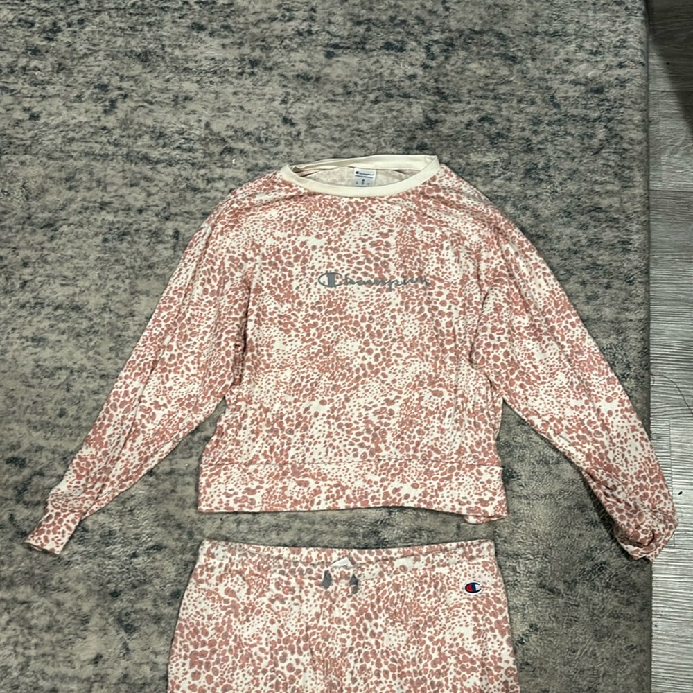 Pink cheetah champion set super soft size medium
